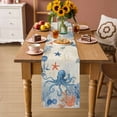 thumbnail image 2 of Coastal Octopus Table Runner 70 Inches, Vintage Nautical Summer Beach Coral Leaf Bed Runner Dresser Scarves Tabletop for Indoor Outdoor Parties/Ceremony/Banquet, 13" x 70", 2 of 9