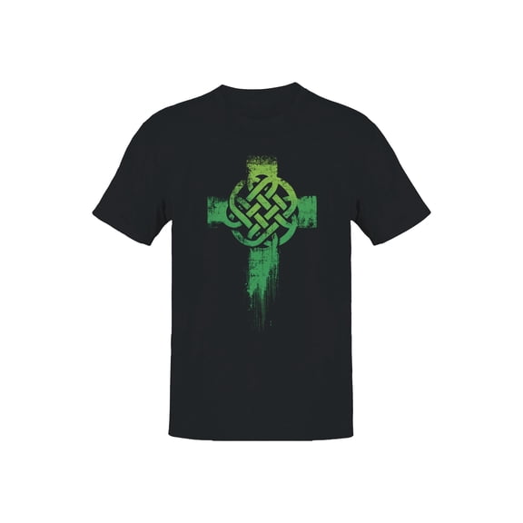 St. Patrick's Day Celtic Knot Cross Art Men's T-shirt