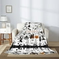 thumbnail image 5 of Throw Blanket for Couch Sofa and Bed, Halloween Icon Collection Super Soft Plush Throw Blanket, Fuzzy Cuteness Comfy Warm Washable Flannel Blanket & Throws for All Season, 5 of 7