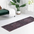 thumbnail image 4 of Unique Loom Mangata Collection Area Rug - Melissa (2' x 10' Runner Red and Black/Orange), 4 of 12