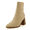 Sand, variant on Sterling Ankle Boots for Women | Stretch Knit Slip on Boots with Genuine Leather Heel and Memory Foam Padding | Stylish 2.75 Inch Block Heel Boots with Wide Widths Available