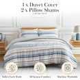 thumbnail image 2 of Coastal Stripes Reversible Duvet Cover Set, 2 of 9