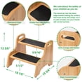 thumbnail image 2 of Taburete StrongTek de madera con 2 peldaños para niños, 400 kg, 2 of 6