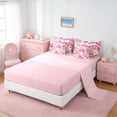 thumbnail image 4 of Manfei Pink Coquette Bow Bedding Comforter Set for Girls, Cute Rainbow Seashell Full Bedding Set, Pink Reversible 7pcs, 4 of 6