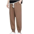 thumbnail image 1 of KIHOUT Elastic Bottom Baggy Sweatpants for Men, Solid Color Workout Drawstring Sweat Pants with Pockets, 1 of 3
