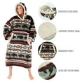 thumbnail image 3 of Lazy One Oversized Blanket Hoodie, Comfortable Sleepwear, Oversized Hoodies for Women and Men, One Size Fits All Wearable Blankets (Buffalo), 3 of 6