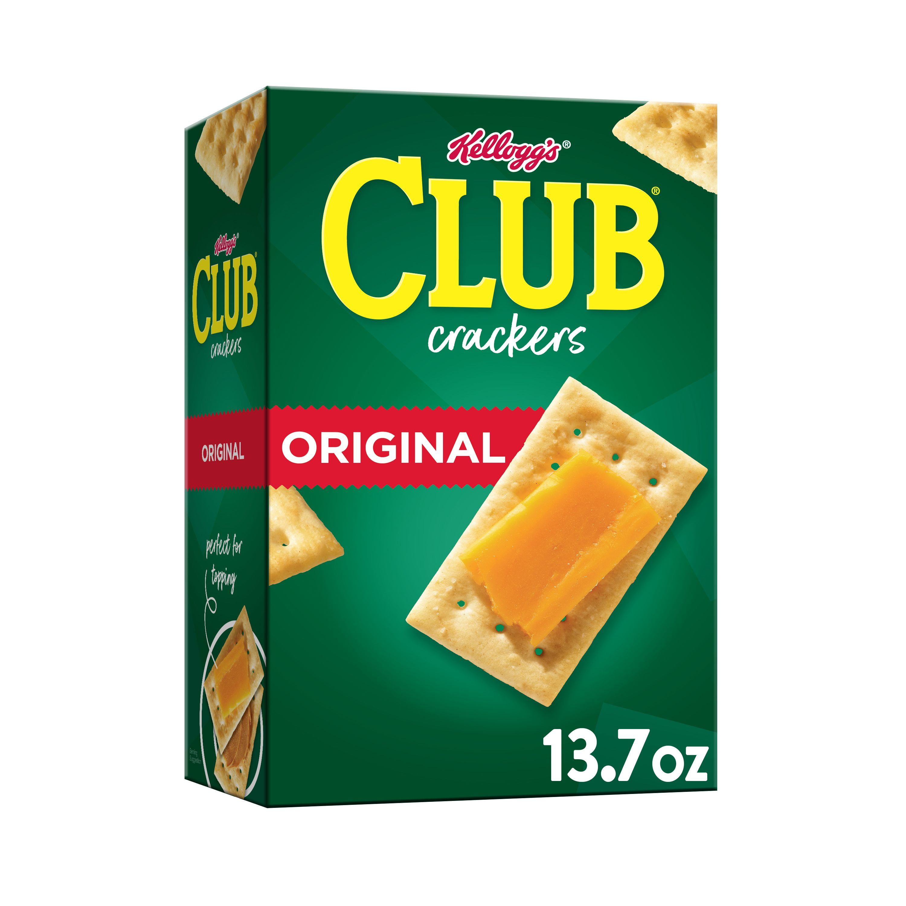 Kellogg's Club Crackers, Original, Lunch box Snacks, 13.7oz Walmart