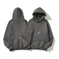 thumbnail image 1 of Graffiti Letter Foam Plus Velvet Kanye Sudaderas Hombres de gran tamaño Fleece Stranger Things Sudadera con capucha Unisex Pullover Hoody Tan Jianjun unisex, 1 of 2