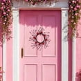thumbnail image 2 of Front Door Wreath for Spring Summer, Denbek 32Cm Artificial Wreath for Front Door - Colorful & Full Faux Flower and Greenery Arrangement, 2 of 5