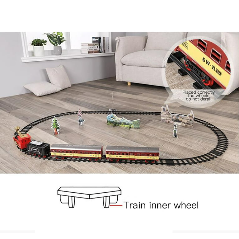 Classic Electric Train Toy Rails Train Model Railway Set Professional  Vehicle Circuit Model Interactive Toy Child Birthday Gift 