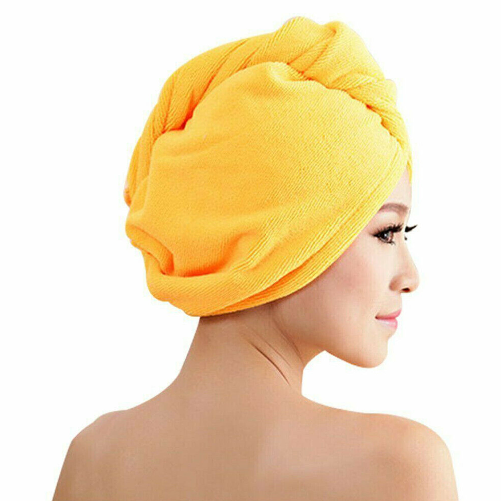 RAPID DRYING HAIR TOWEL CAP--Thick Absorbent Shower Cap 7 Colors 