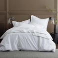 Legends Hotel Organic White Solid Cotton Percale King Duvet Cover