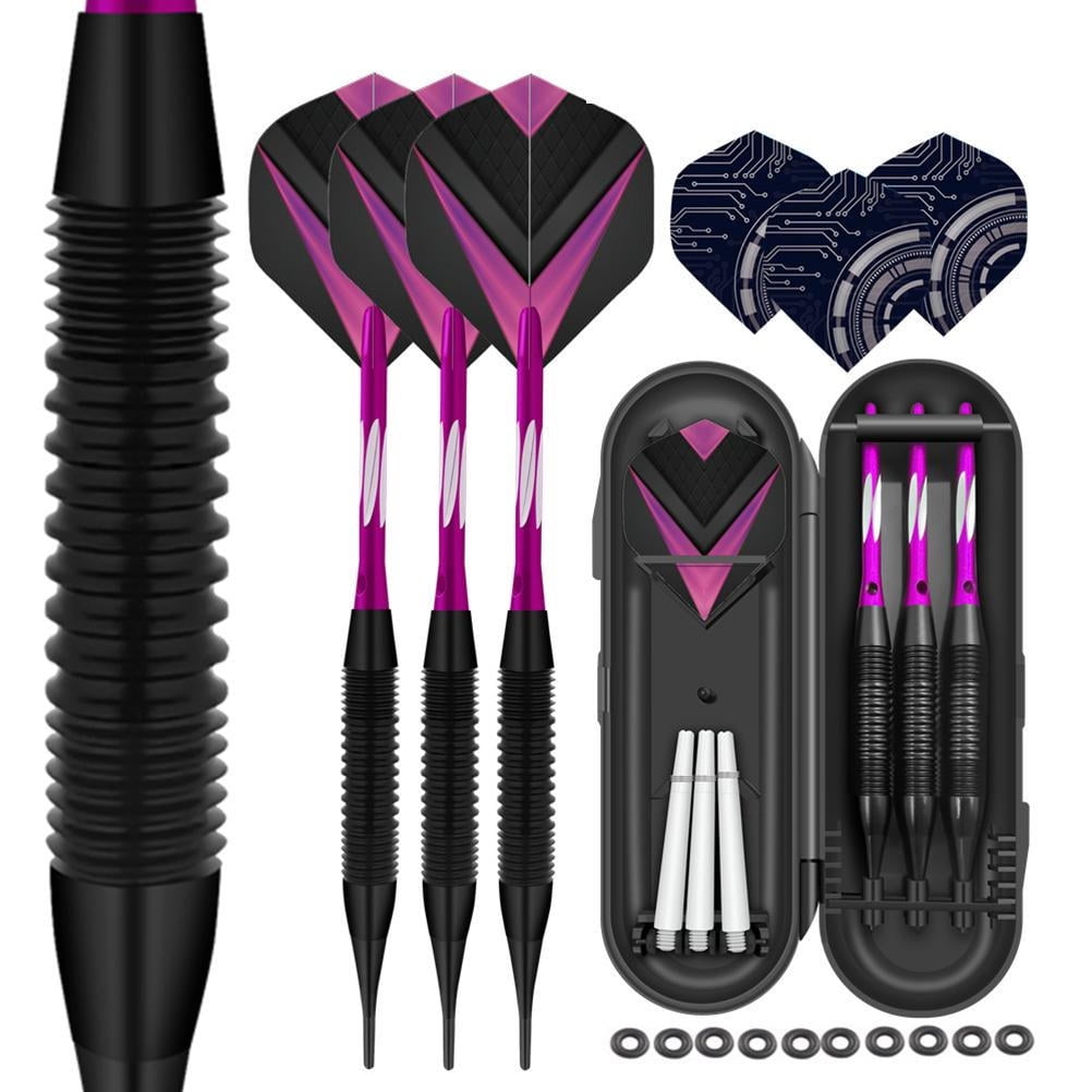 Professional Soft Tip Darts Set for Electric Dart Board Darts Plastic Tips with Storage Case Gift for Dart-Lovers