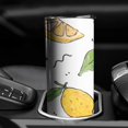 thumbnail image 3 of Lemon Slices Coffee Tumbler with Lid Straw Stainless Steel Coffee Travel Mug Decorative 20 oz Tumbler for Spring Summer Camping Outdoor, 3 of 7