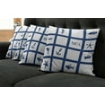 thumbnail image 2 of Ambesonne Ocean Throw Pillow Cover 4 Pack, Starfish Anchor Sealife, 20", Navy Blue and White, 2 of 6
