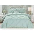 thumbnail image 1 of Unique Home Comforter 2 Piece Pinch Pleat Modern Clearance Comforter Set Fade Resistant, Wrinkle Free, No Ironing Necessary, Super Soft (Twin, Misty Blue), 1 of 1