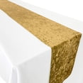 thumbnail image 3 of Koyal Wholesale Premium Crushed Velvet Table Runner, 12 X 108 inch, Gold, 3 of 5