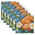 thumbnail image 6 of BZSMCE Satin Native Fab Cotton Dinner Napkin Fox Sleeping Among Flowers Reusable, 6 of 8