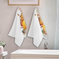 thumbnail image 3 of SKYSONIC 2 Pack Harvest Cute Pumpkins Hand Towels, Ultra Soft and Absorbent, Autumn Leaf Flower Decorative Fingertip Towel for Home, Bathroom, Kitchen, 28.3"x14.4", 3 of 5