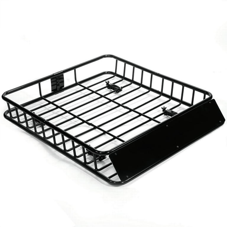 XCAR Roof Rack Basket Rooftop Cargo Carrier with Extension Black Car Top  Luggage Holder 64x 39x 6 Universal for SUV Cars