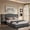 Gray, variant on Harper & Bright Designs King Size Upholstered Floor Bed with Headboard and Bedside Table, Chenille Platform Bed Frame with Pleated Design for Bedroom, Gray
