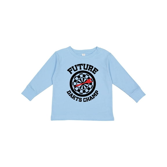 Inktastic Future Darts Champ Boys or Girls Long Sleeve Toddler T-Shirt