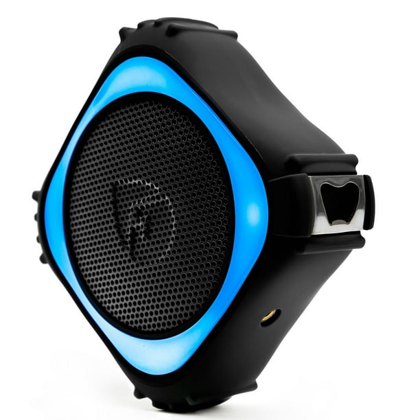 お盆SALE！ECOXGEAR Bluetooth スピーカー Defender_Front_Green_Lights-