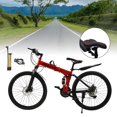 thumbnail image 2 of 26" wheels 27 speed double disc brake folding mountain bike MTB for adults Red, 2 of 18