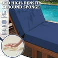 thumbnail image 5 of Kimunuk Outdoor Chaise Lounge Cushions set of 2, 72" x 21" x 4" Waterproof Pool Beach Recliner Replacement Cushions with Ties, Blue, 5 of 7