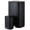 Black, variant on LAZY BUDDY 13.2 & 1.3 Gallon Kitchen Trash Can Combo, Stainless Steel Step Garbage Bin with Lid, Rectangular