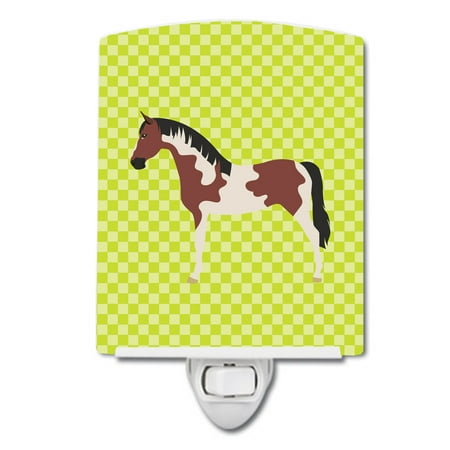 

Caroline s Treasures BB7733CNL Pinto Horse Green Ceramic Night Light 6x4x3 multicolor