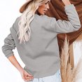 thumbnail image 6 of Women Sweaters Pullover Waffle Tops Loose Fit Button Henley Knit Shirt Long Sleeve Casual Plain Tshirts Blouses, 6 of 6