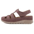 thumbnail image 4 of Sandalias de mujer suaves y cómodas con cuña calada de color sólido de verano para mujer Wmkox8yii  sa1659, 4 of 9