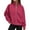 Hot Pink, variant on BLCHUNen Sweatshirts for Women Full Zip up Long Sleeve Cardigan Hoodless Drawstring Tops Sports Athletic Gym Active Casual Tops