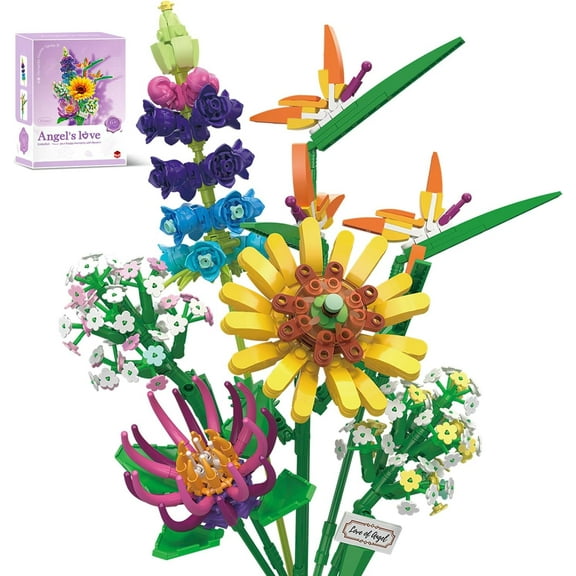 NAYIHOOP Wildflower Flower Bouquet Botanical Building Sets for Girls Not Compatible with Lego