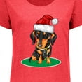 thumbnail image 4 of Inktastic Christmas Dachshund Dog Santa Women's Plus Size T-Shirt, 4 of 5