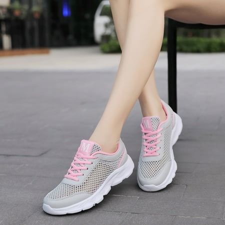 

Aayomet Women s Fashion Sneakers Women s Casual Mesh Sports Women s Fashion Breathable Running Women s Pink 6.5
