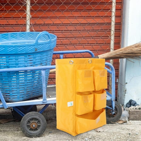 Masteelf  Clean Car Bag Cleaning for Janitorial Cart Housekeeping Yellow