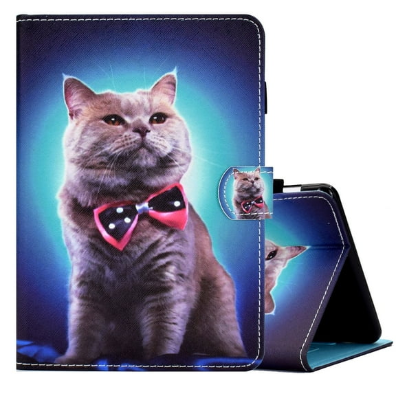Allytech Fire HD 8 Case 10th Generation 2020, HD 8 Plus Case, Slim PU Leather Auto Sleep Wake Multi Angle Stand Shockproof TPU Back Cover for All-new Kindle Fire HD 8 2020/ HD 8 Plus - Cat