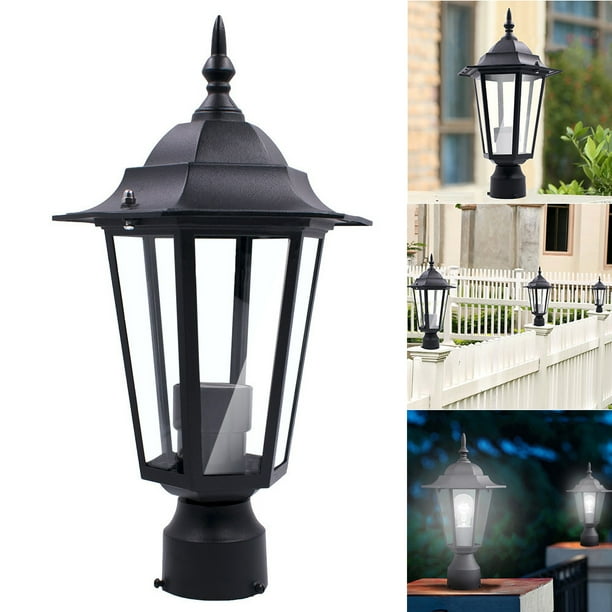 Cotonie Post Pole Light Outdoor Garden Patio Driveway Yard Lantern Lamp Fixture Black Shade Com Cotonie Post Pole Light Outdoor Garden, Outdoor Pole Lamp Replacement Shades