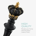 thumbnail image 4 of Navaris Chess Statue Decor Piece - 16" Tall Decorative Resin Sculpture - Large Game Figure Decoration Ornament for Home, Office, Study - Black King, 4 of 6