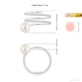 thumbnail image 5 of Angara Freshwater Cultured Pearl Spiral Wrap Ring in 14K White Gold for Women | June Birthstone Jewelry for Her, 5 of 8