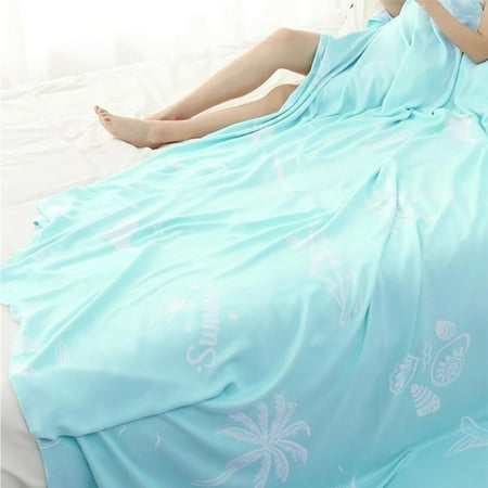 

ArWgKavx Reduced Blanket Summer Beach Covered with Comfortable Breathable Fiber Blanket Let You Feel the Refreshing Sea and Comfortable . Blue