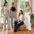 thumbnail image 2 of SOMER Women's Wide Leg Palazzo Lounge Pants with Pockets Light Weight Loose Comfy Casual Pajama Pants, 2 of 10
