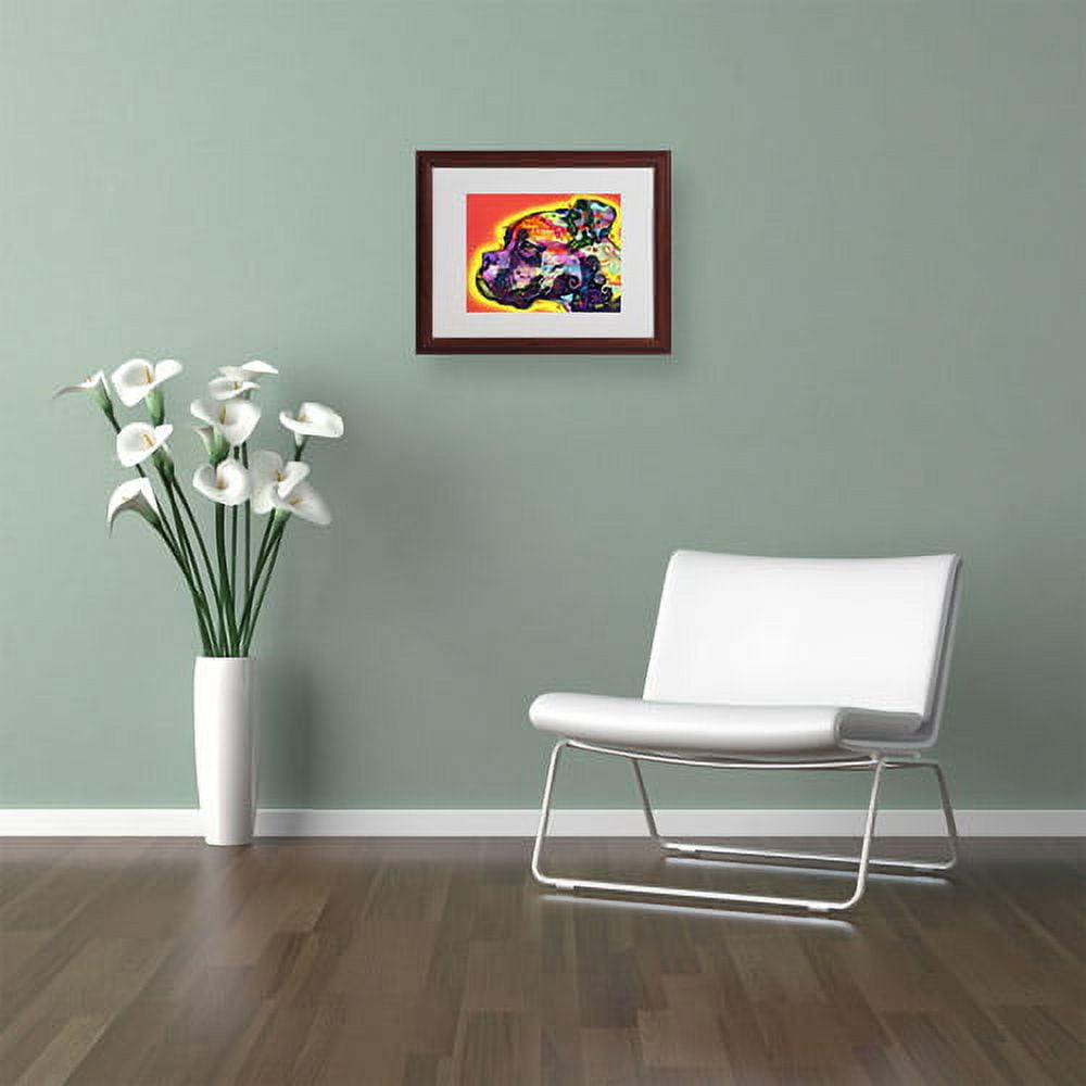 Trademark Fine Art "Profile Boxer" Canvas Art by Dean Russo, Wood Frame