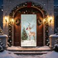 thumbnail image 4 of Yyuenw Christmas Door Tapestry Xmas Front Door Hanging Decor Holiday Party Cloth Door Curtain For Home Front Door Bedroom Wall Indoor Xmas, 4 of 9