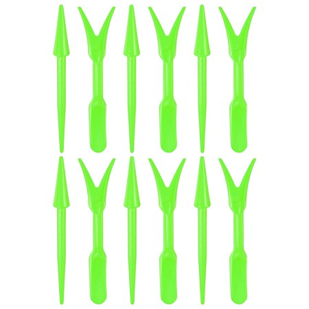 Uxcell 12-Pack Mini Garden Hand Succulent Transplanting Tools Plastic Seedlings Dibber Sowing Digging for Repotting/Lawn Maintenance/Plant Care Small Gardening Tools [Green]