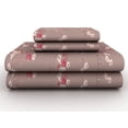 thumbnail image 4 of Beauty Threadz Microfiber Bed Sheet Set, Polyester (Twin, Grey Floral), 4 of 7