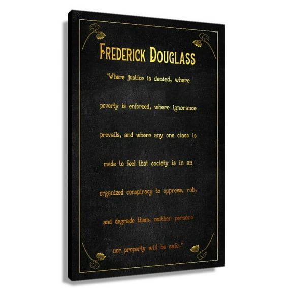 Frederick Douglass Quote Wall Art Prints Posters for Bathroom Wall Artwork for Bedroom Giclee Modern Canvas Printing Contemporary Painting Pictures Framed 16×24 in