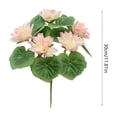 thumbnail image 3 of Lifelike Artificial Lotus Flower Arrangement with Realistic Silk Texture for Home Decor, Dining Table Centerpiece, Buddha Hall Decoration, Fish Tank, and TV Cabinet Accent, Never Fades, 3 of 6